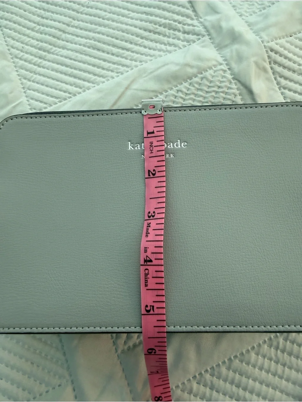 Kate Spade Sienna Leather Crossbody Gray w/Black Strap